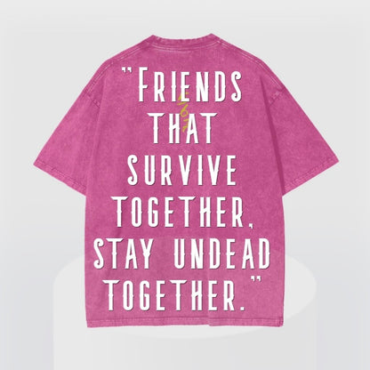 SCOOBY SNACKS OVERSIZED ACID WASH PINK T SHIRT