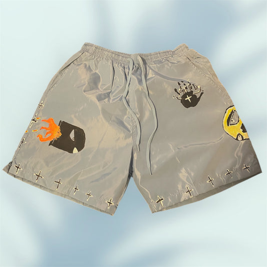 Bullethead Hand Painted Swish Shorts